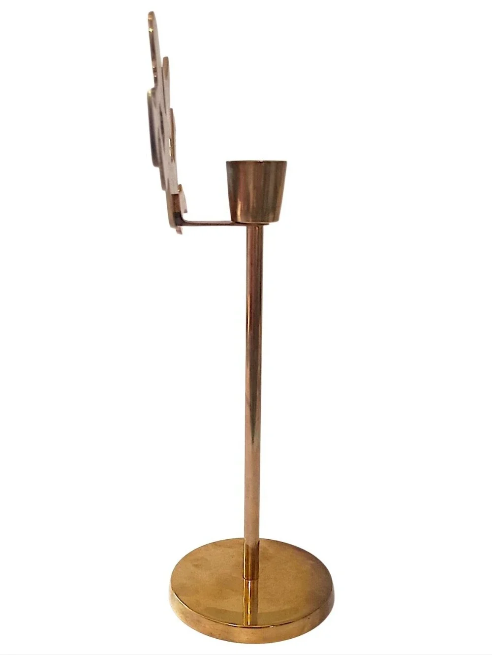 Vintage Brass Angel Trumpeter Candlestick Candle Holder Cherub Christmas Decor